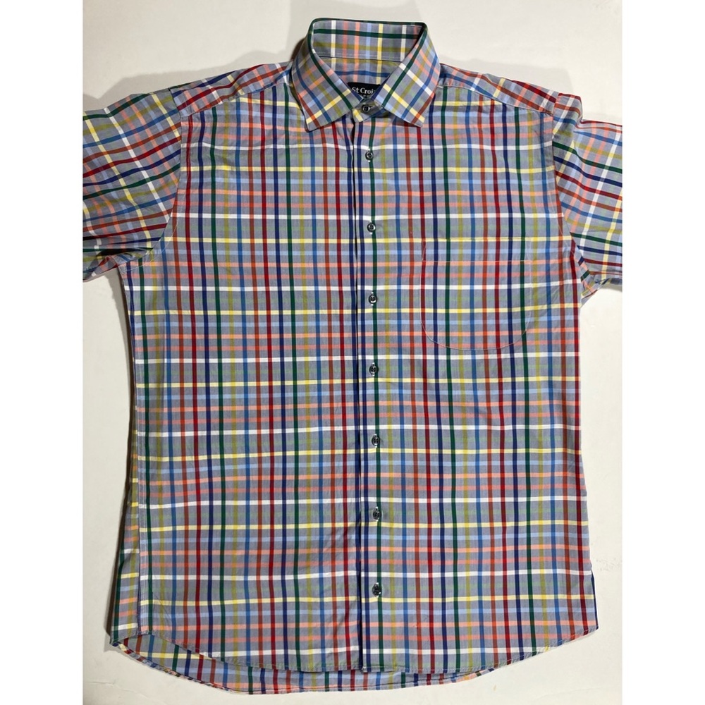 St. Croix rainbow button down shirt size medium.